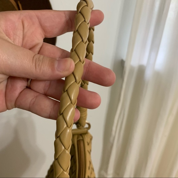 Nine west | camel color woven leather Y2K handbag purse - Picture 10 of 11